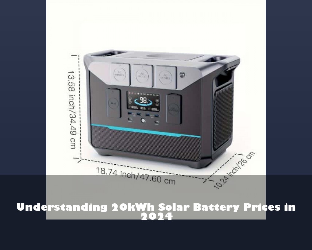 Understanding 20kWh Solar Battery Prices in 2024