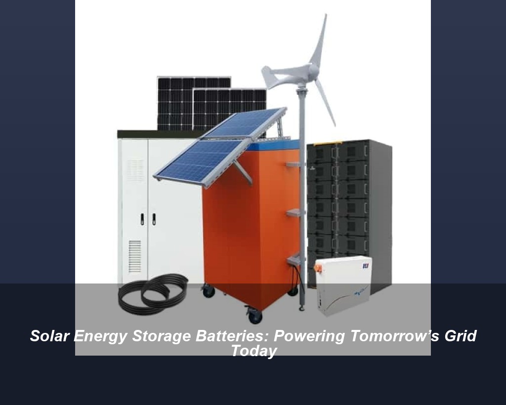 Solar Energy Storage Batteries: Powering Tomorrow’s Grid Today