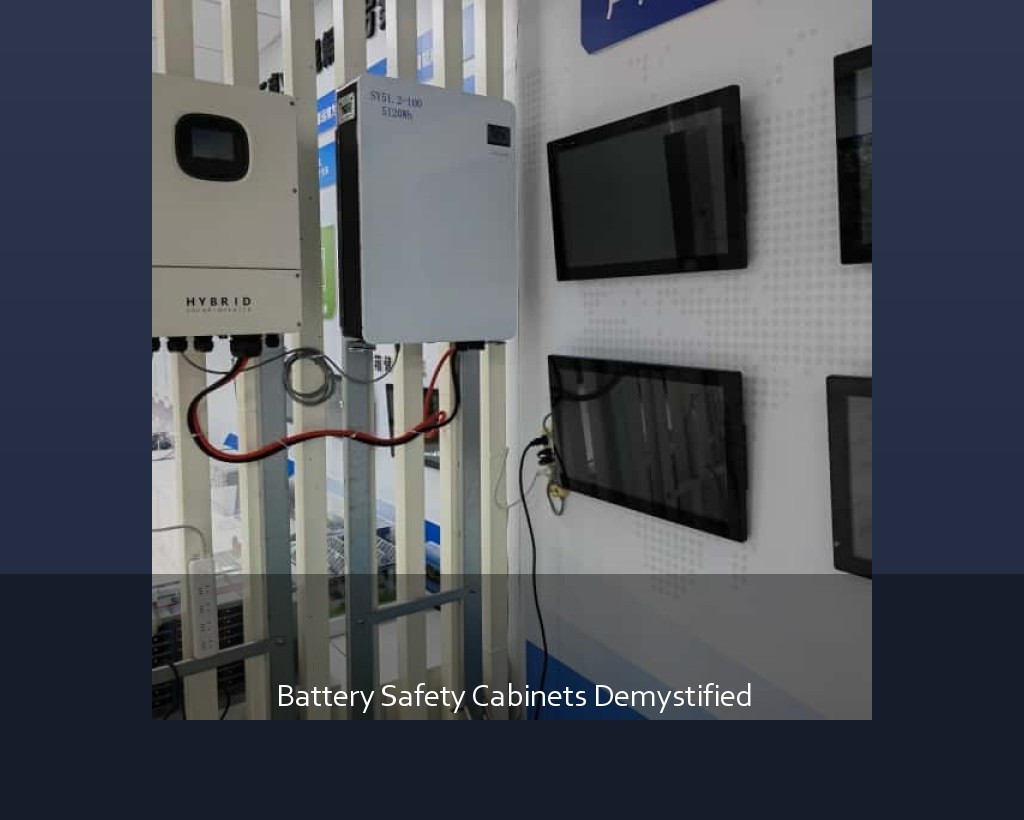 Battery Safety Cabinets Demystified