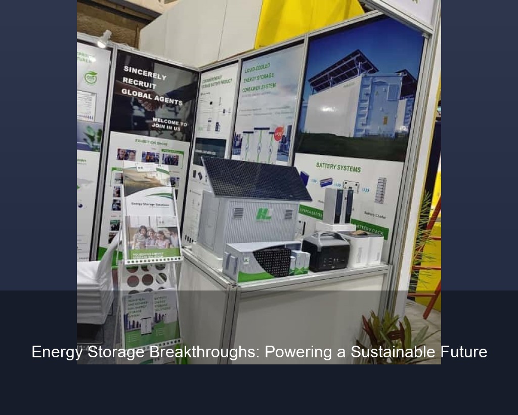 Energy Storage Breakthroughs: Powering a Sustainable Future