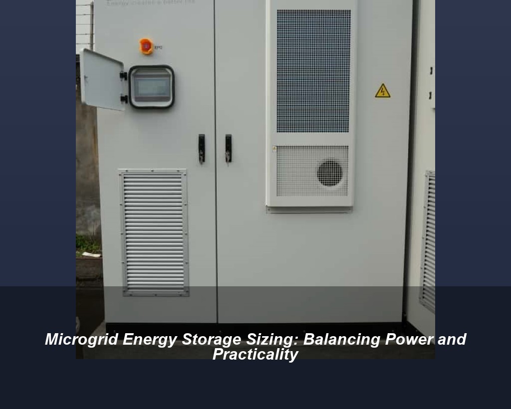 Microgrid Energy Storage Sizing: Balancing Power and Practicality