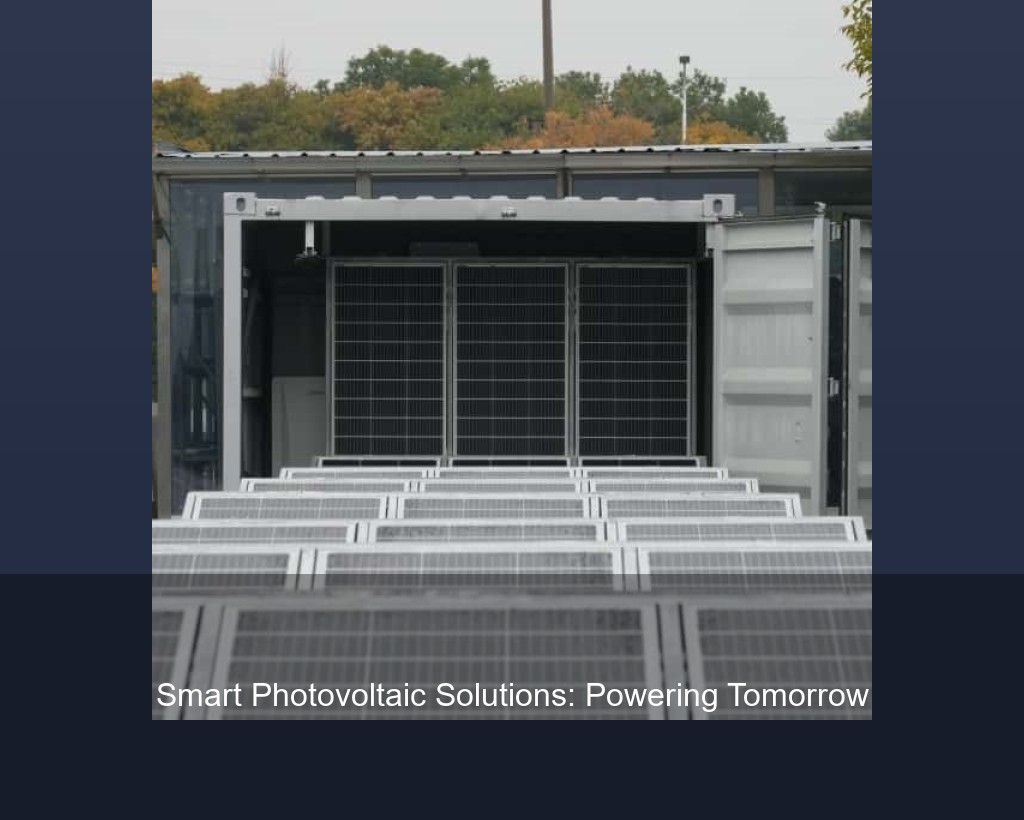 Smart Photovoltaic Solutions: Powering Tomorrow