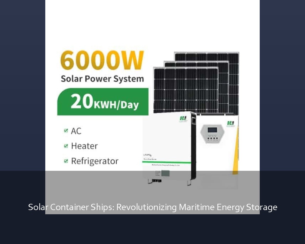 Solar Container Ships: Revolutionizing Maritime Energy Storage