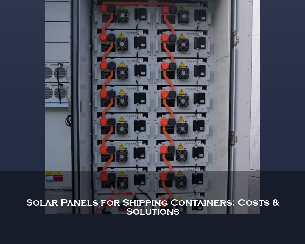 Solar Panels for Shipping Containers: Costs & Solutions