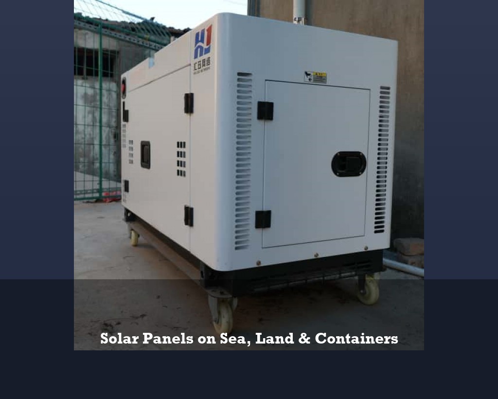 Solar Panels on Sea, Land & Containers