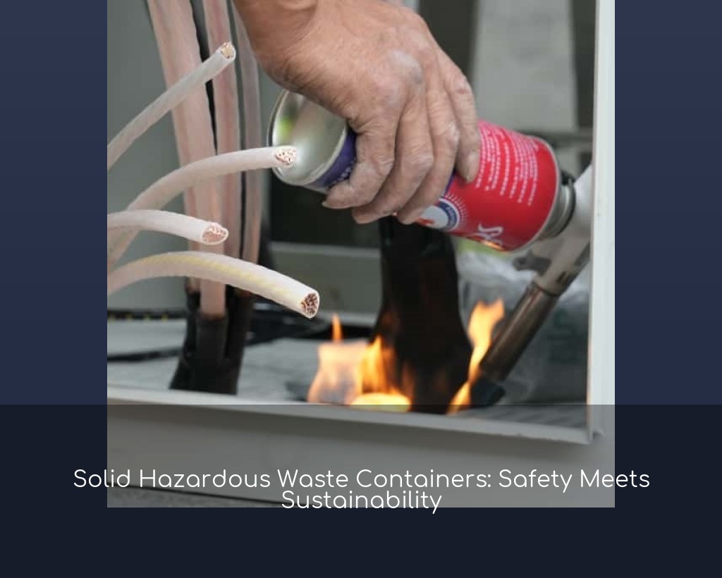 Solid Hazardous Waste Containers: Safety Meets Sustainability