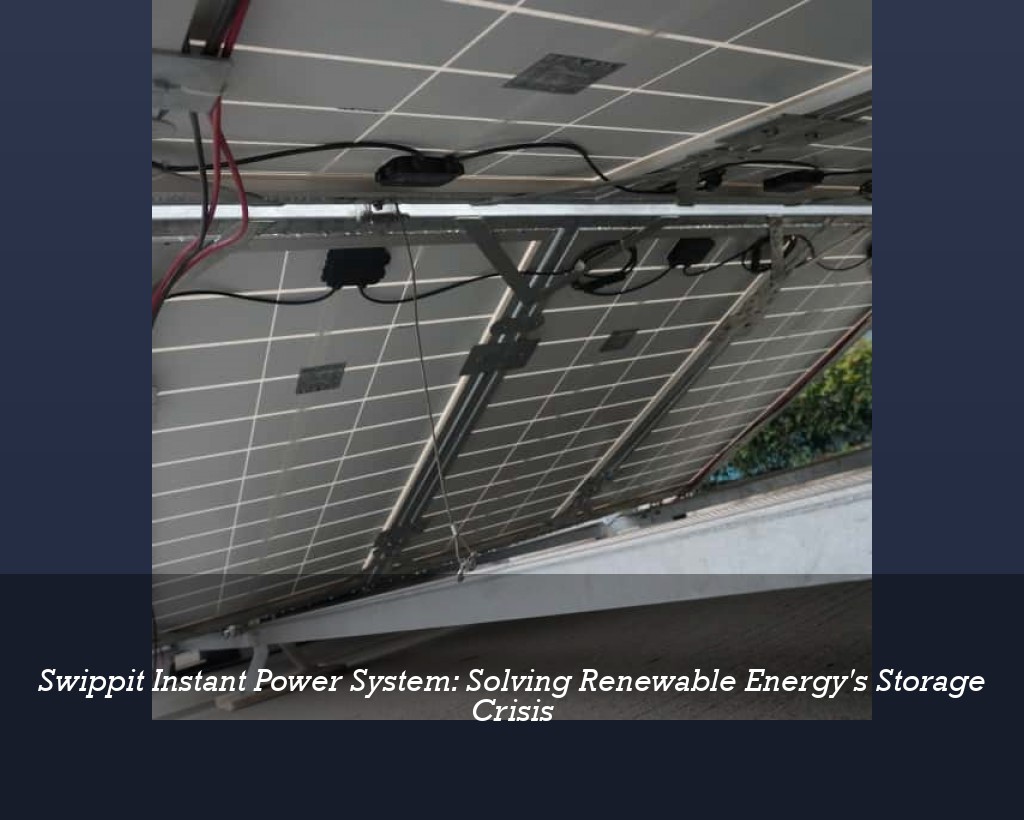 Swippit Instant Power System: Solving Renewable Energy's Storage Crisis